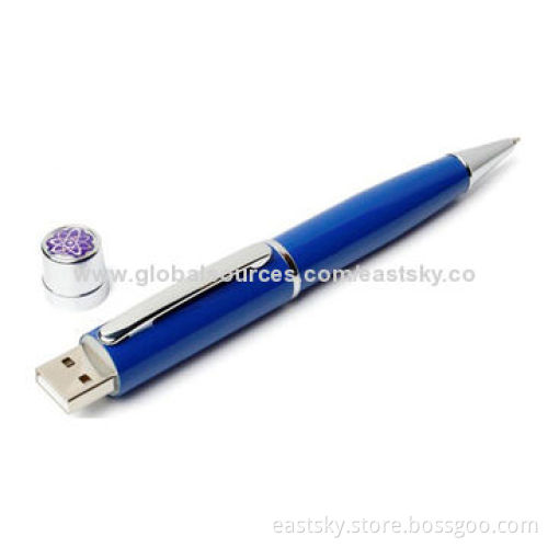 Promotional Pen-shaped USB Drive, Warranty Free for 2 Years, Environment-friendly, CE and FCCNew